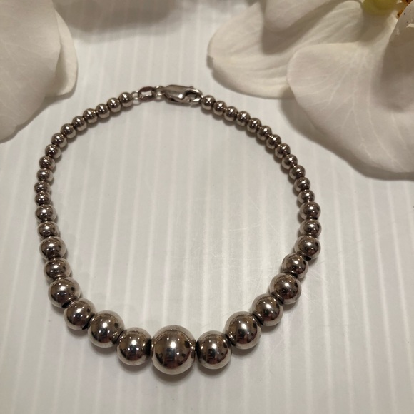 925 Sterling Silver Bracelet 8” - Picture 3 of 8